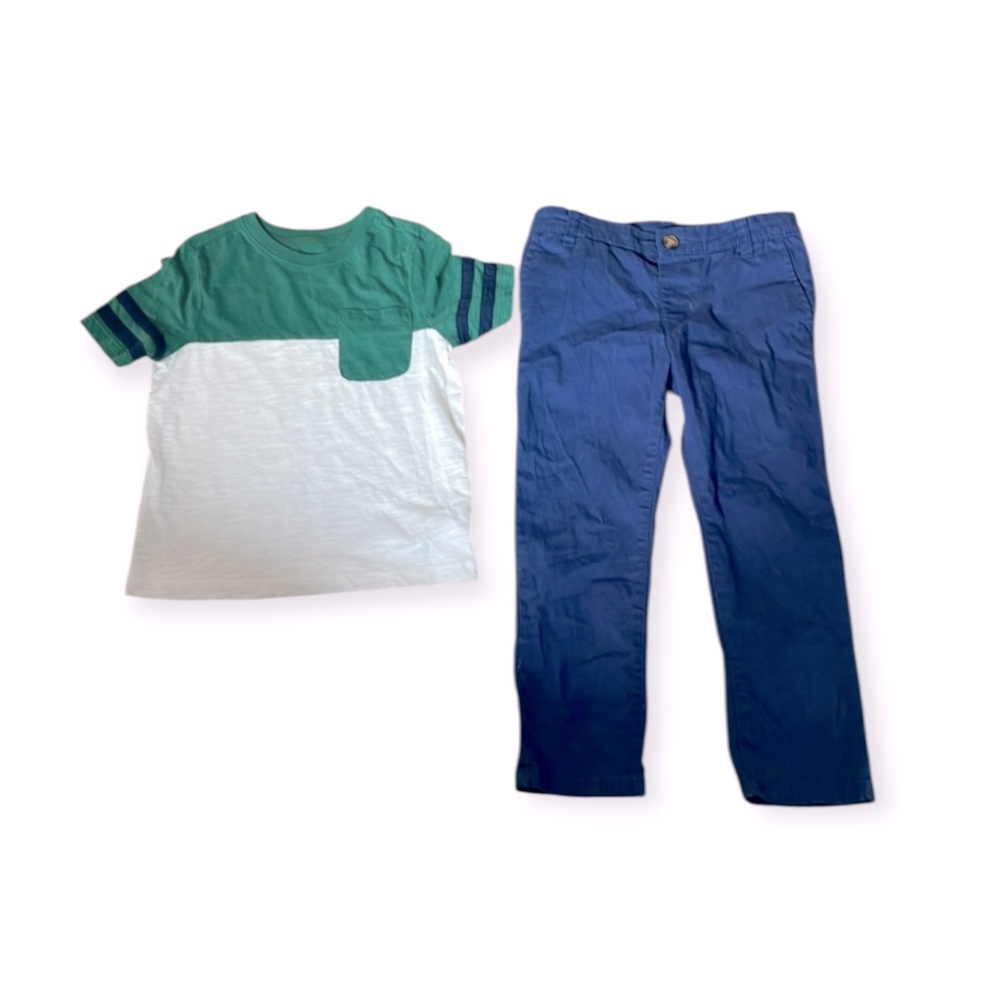 Old Navy Tee And Navy Trousers Outfit Bundle